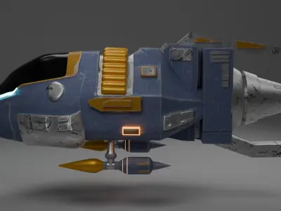 Futuristic Sci Fi Hovercraft 3D model