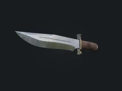 Bowie Knife Low-poly 3D model purchase