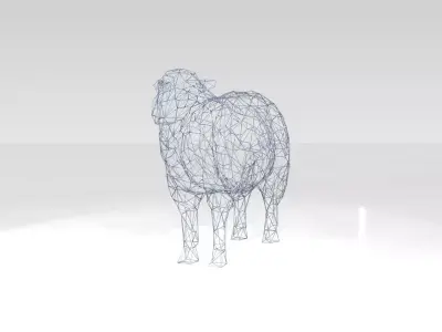 Sheep Wireframe 3D model