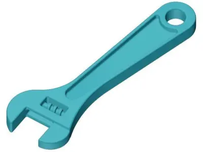 Plastic Wrench Toy 3D model