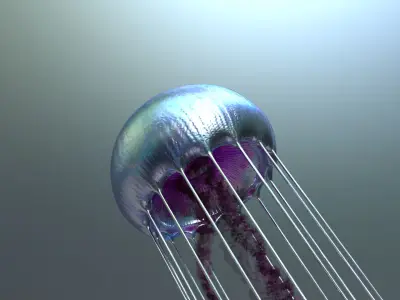 Bio-luminous Jellyfish 3D model