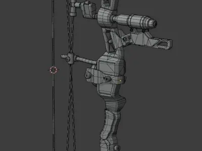Compound Bow Low-poly 3D model