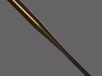PBR Baseball Bat Brown Low-poly 3D model