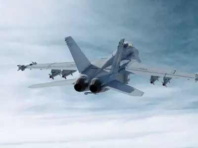 F-18F Super Hornet Low-poly 3D model