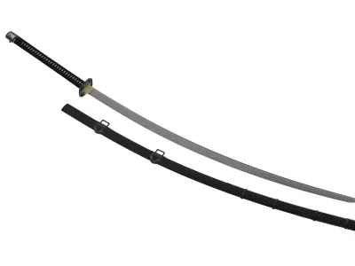 Long Odachi Sword  3D model