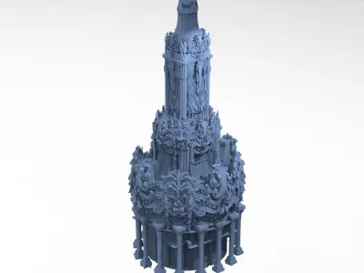 Palace of Versailles Fantasy Tower 4 3D model