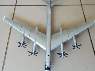 Tu-95 airplane with propellers 3D print model