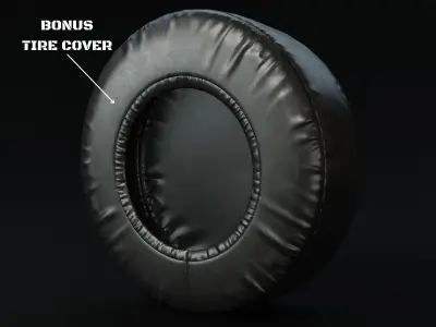 Wheel Tire Off Road - Bundle Low-poly 3D model