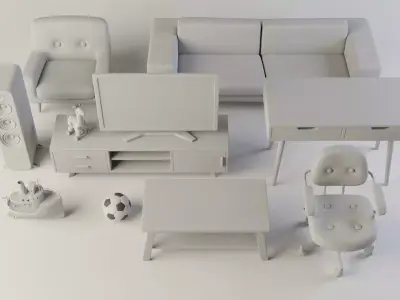 Stylized world assets 3D model