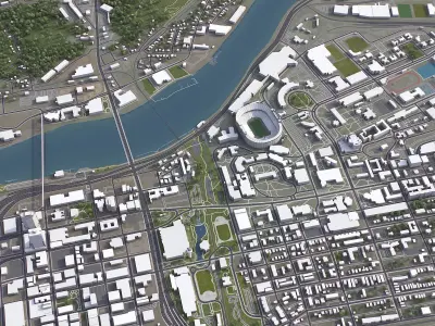 Knoxville Low-poly 3D model