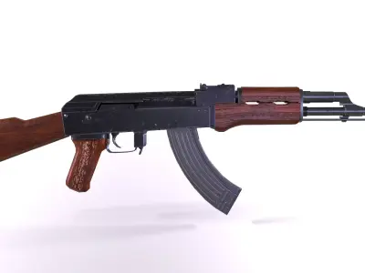 AK47 Kalashnikov Game Ready Low-poly 3D model