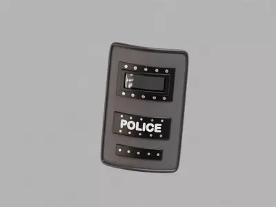 Police Riot Shield Low-poly 3D model purchase
