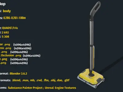 Electric Mop 3D model