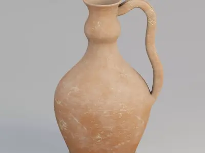 Antique clay jug 3D model