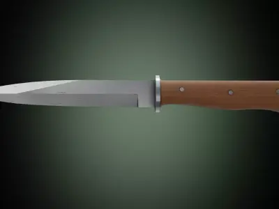 Combat knife Infanteriemesser 42 Low-poly 3D model