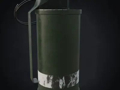 Smoke grenade Free low-poly 3D model