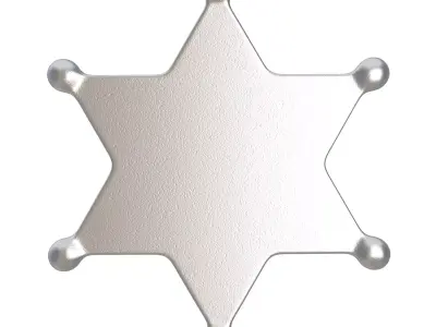 Sheriff Star Silver 3D model