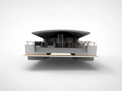 River Restaurant yacht 3D model