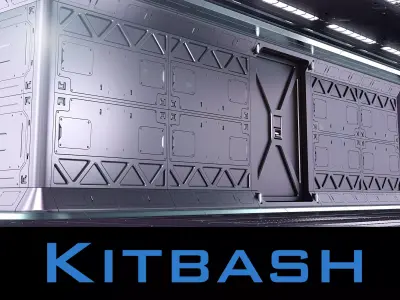 Sci Fi Interior Kitbash 3D model