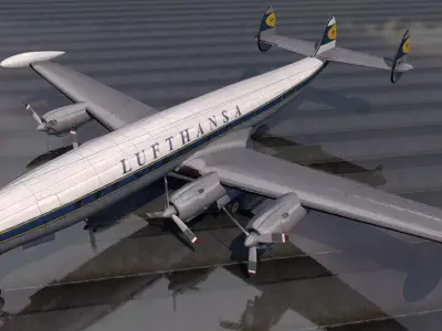 Lockheed L-1049 Super Constellation 3D model