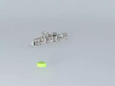 Kaiserliche Marine Kanonenboot SMS Afrika FULL INTERIOR part... Free 3D model