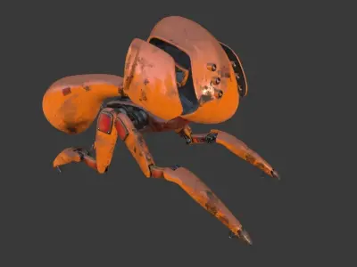Ant-Droid Robot Low-poly 3D model