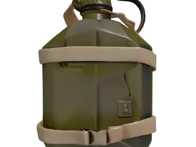 Military Canteen Water Bottle 3D model