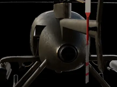 The MD 530G armed  helicopter Low-poly 3D model Low-poly 3D model