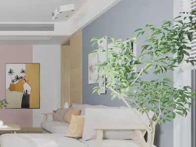 Nordic Restaurant Guest Home decoration 3D model