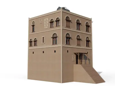 Small Yemen Apartment Low-poly 3D model