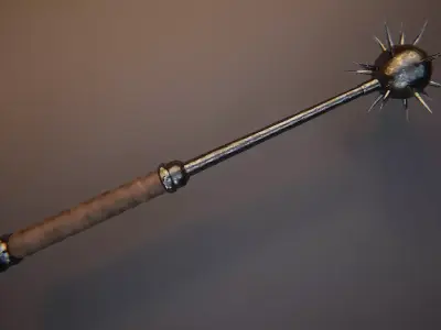 Medieval Morning Star Low-poly 3D model