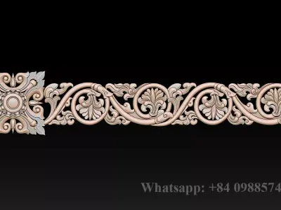  Ornament- Border-Relief- STL- CNC- Router- Decor- Carving Free 3D print model