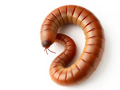 Curled Redworm D Model Pack Low-poly 3D model