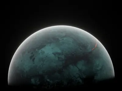 Planet Space Ready to game  Low-poly 3D model 6