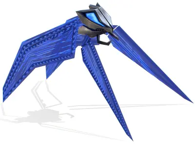 SkyFi Low Poly Flying Military Spy Drone Low-poly 3D model