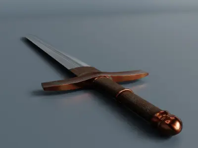Long Sword PBR 3D model Low-poly 3D model