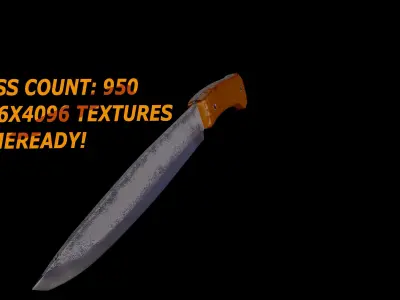 Native American knife Free low-poly 3D model