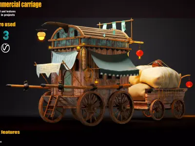 old commercial carriage 3D model