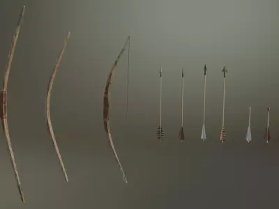 Medieval Tools and Weapons 3D Asset Pack Low-poly 3D model