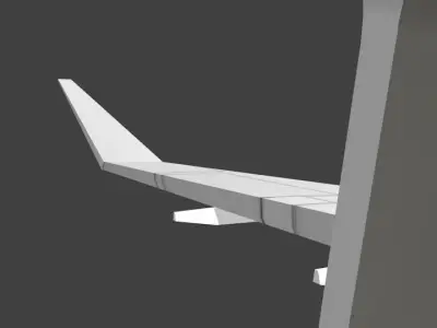 Embraer E170 Low-poly 3D model