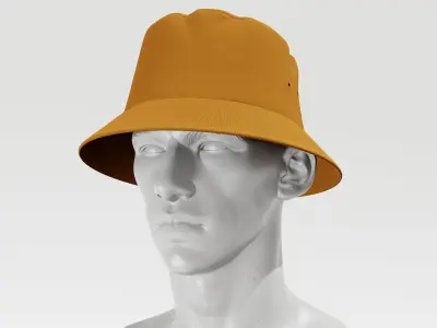 Bucket Hat - Brown PBR 4K Low-poly 3D model