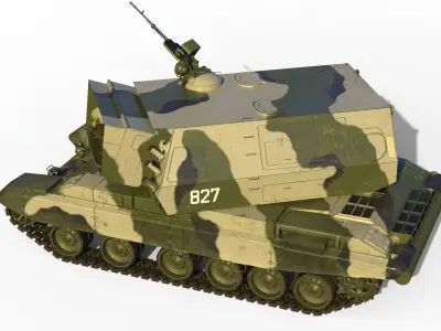 Laser tank 1K17 Szhatie 3D model