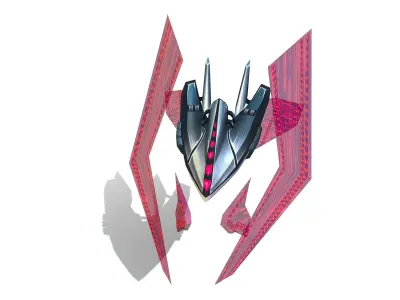 Animated Low Poly Flying Military Spy Drone Low-poly 3D model