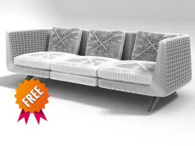 Sofa Hepburn Modular Free 3D model