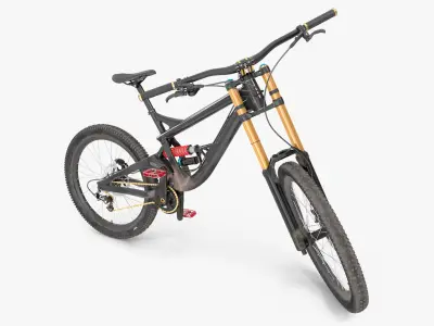 Mountain Bike with Full Suspension Rigged 3D model