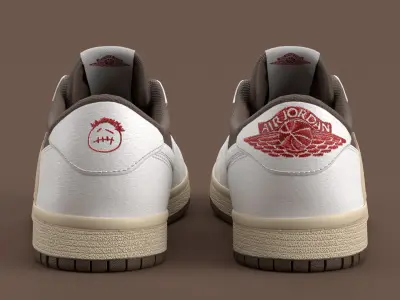 Fragment x Air Jordan Reverse Mocha Low-poly 3D model