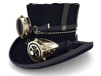 Wholesale Steampunk Hat Vintage Sombrero 3D model