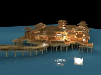 Chinese ancient  palace 3D model