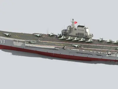 China Aircraft Carrier CV-17 Shandong 3D model