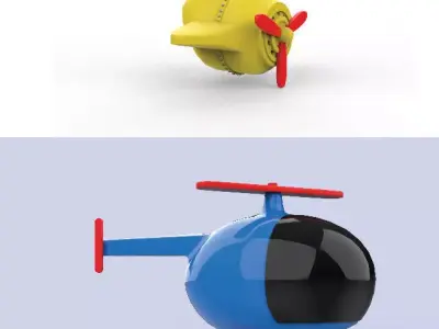toy helicopter Low-poly 3D model